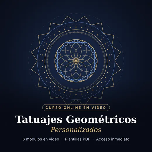 Portada del Curso Tatuajes Geométricos Personalizados: curso online en video